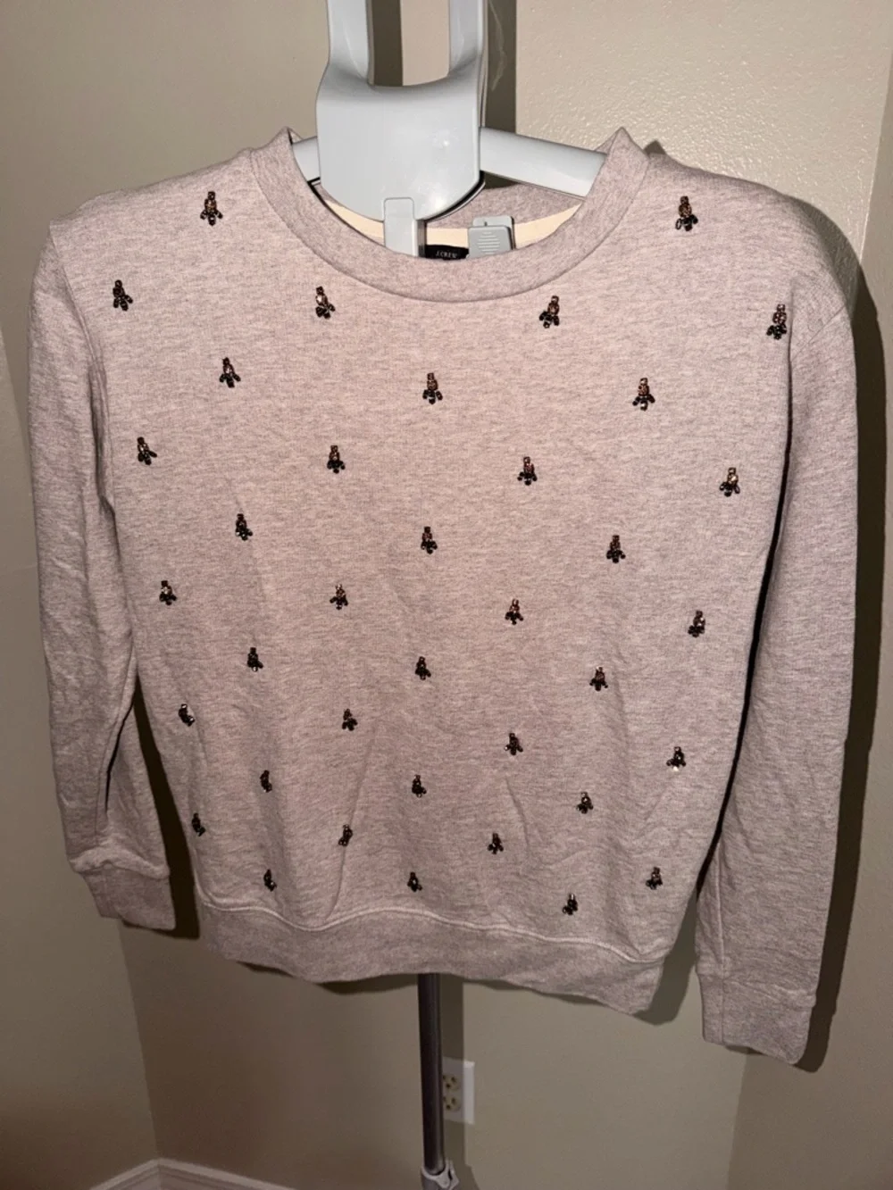 J. Crew Embellished Scoop Neck Sweater